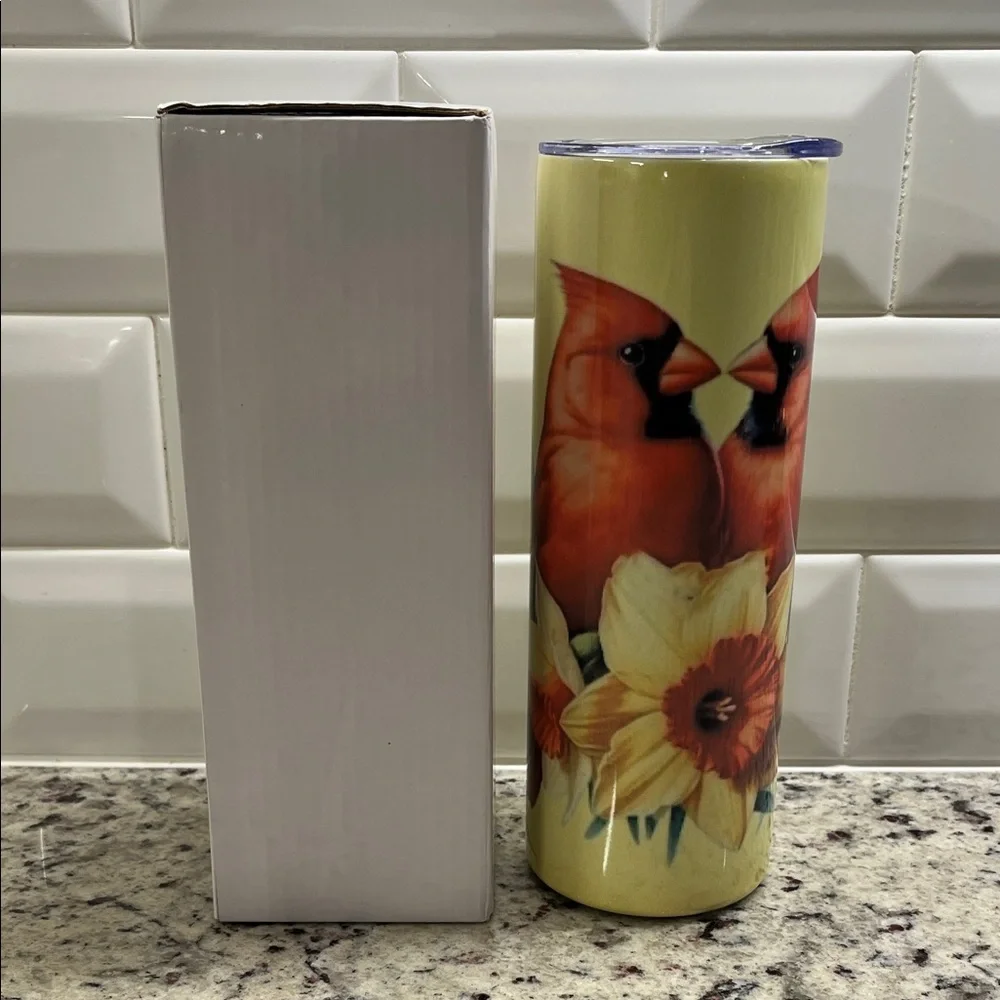 Cardinal and Daffodil Hot & Cold Tumbler New in the Box - Picture 6 of 6